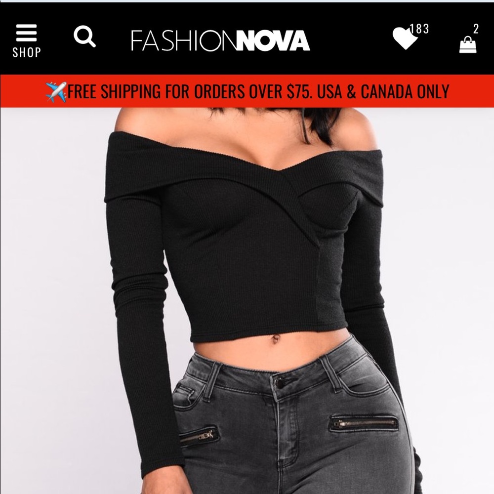 Crop me in off shoulder sweater